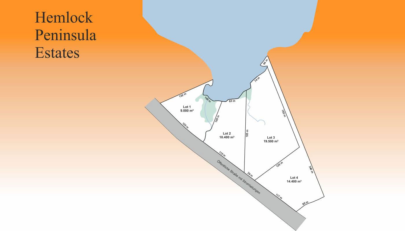 Kanada Immobilien - Grundstücksangebote - Hemlock Estates Lot 1 map