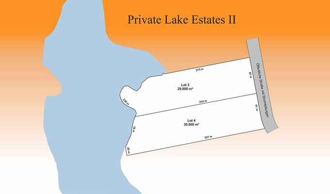 Landerschließung auf der Isla Madame von Canadian Pioneer Estates Ltd., Private Lake Estates II