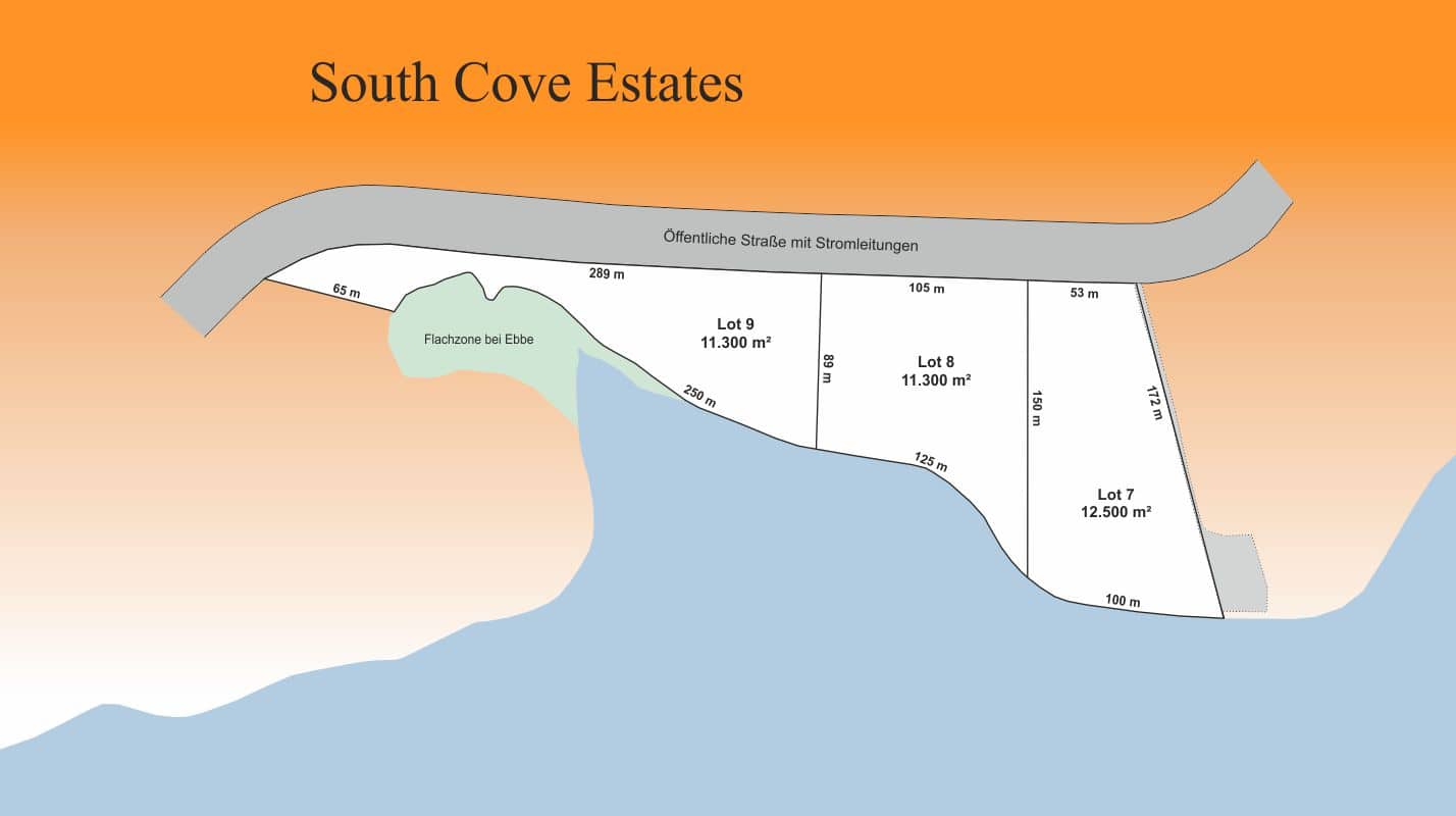 Immobilien Kanada, Nova Scotia, South Cove Estates, Grundstückskarte