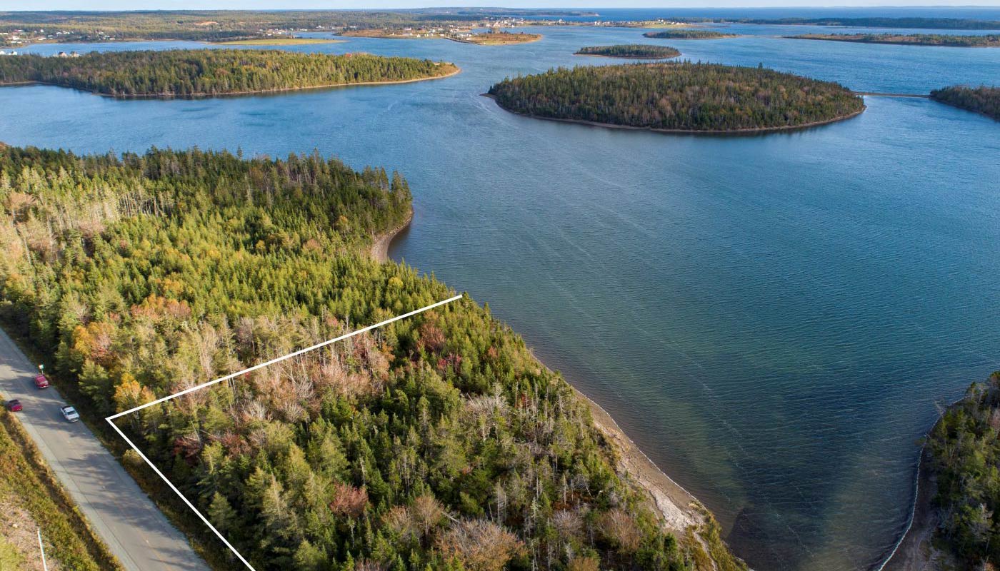 Immobilien Kanada, Nova Scotia, Luftaufnahme South Cove Estates, Blick auf die Inseln in der Umgebung