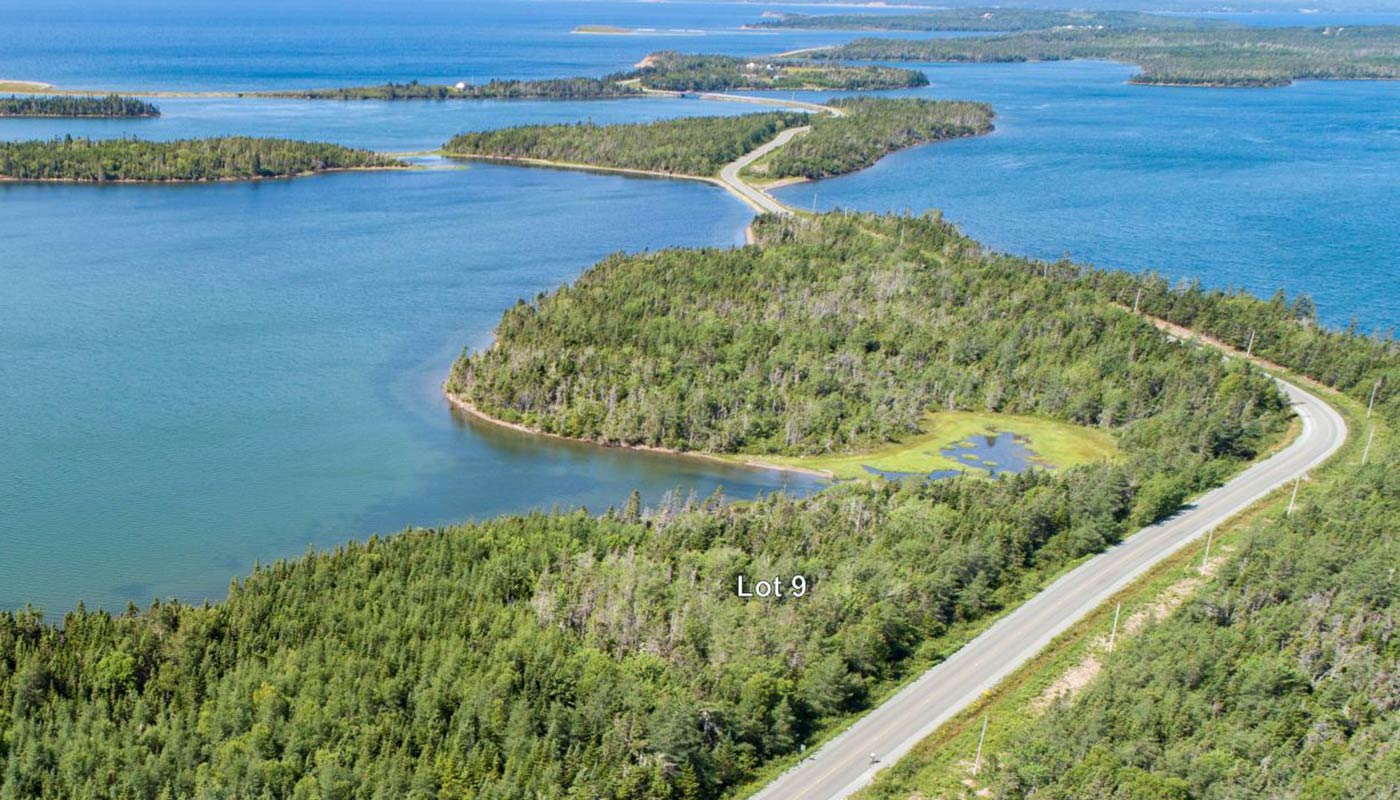 Immobilien Kanada, Nova Scotia, South Cove Estates, Luftaufnahme von Lot 9