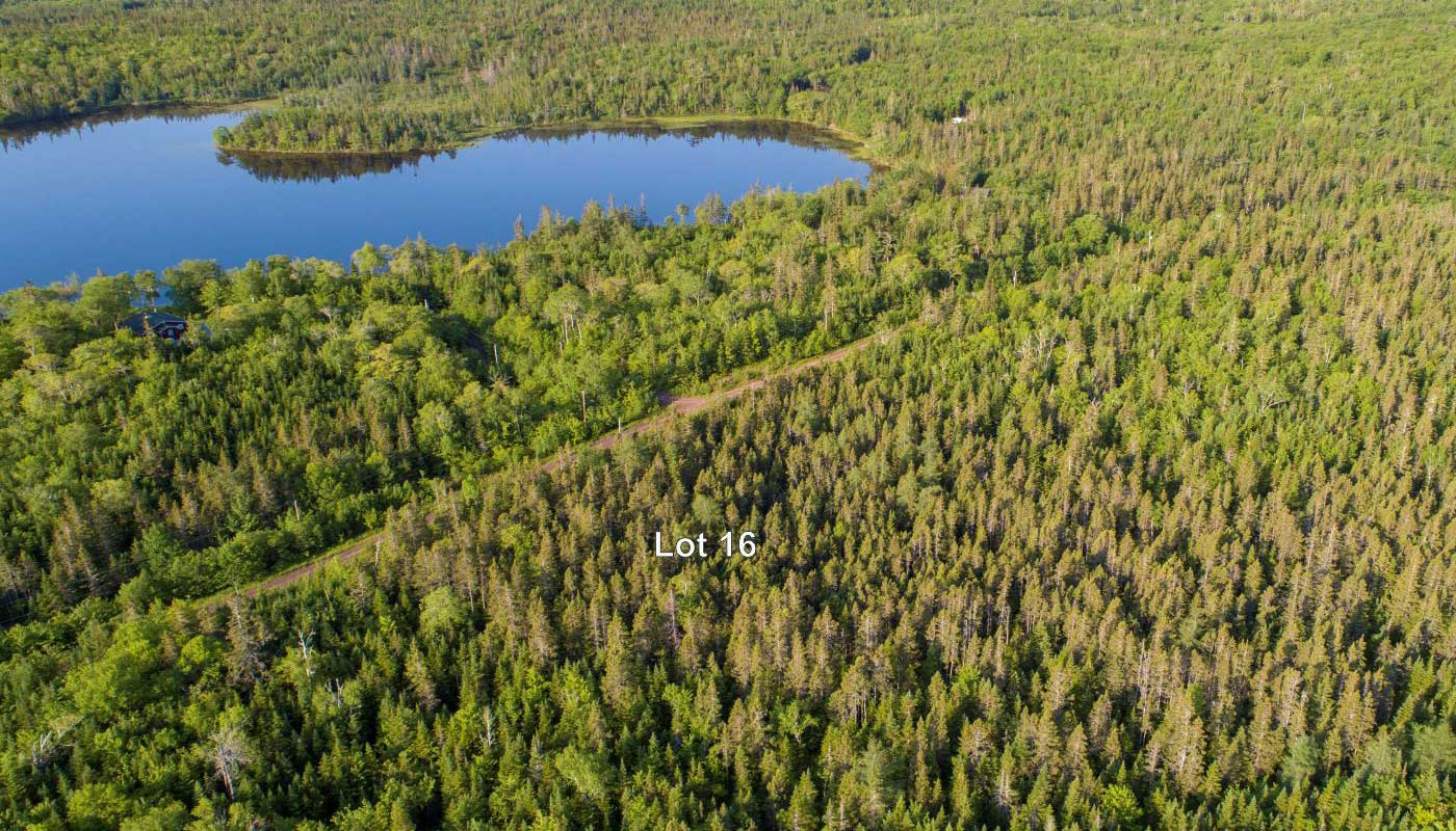 Immobilien Kanada - Cape Breton - Fishing Lake Estates Lot 16 - Luftaufnahme vom Grundstück