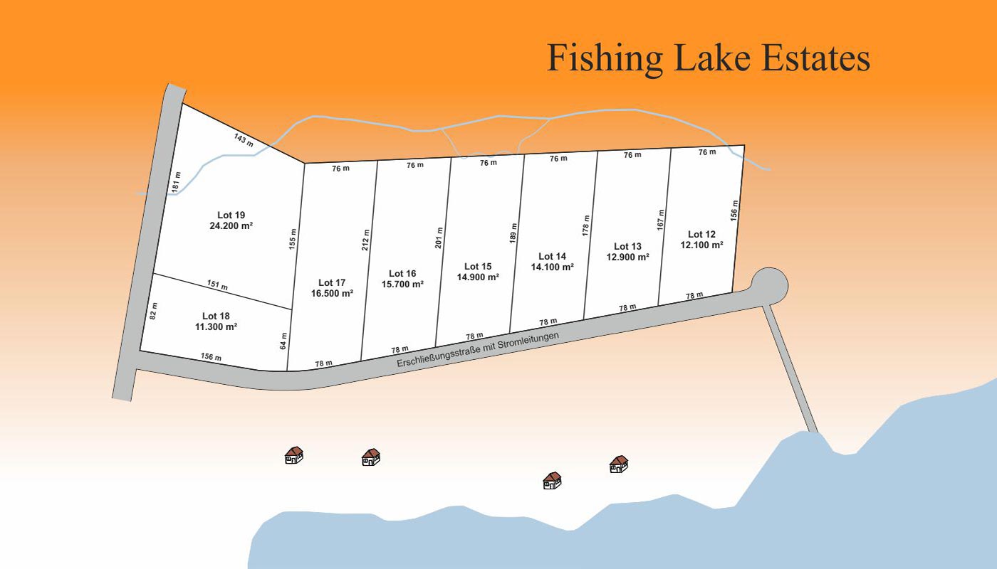 Immobilien Kanada - Cape Breton - Fishing Lake Estates Lot 19 - Grundstückskarte der Erschließung